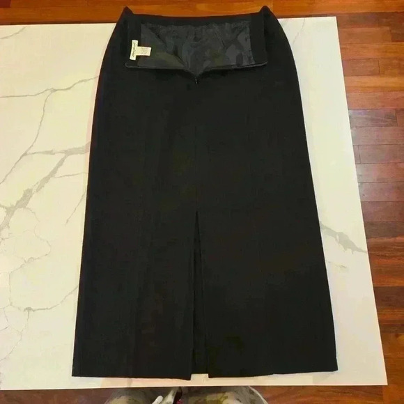 Eddie Bauer Womens Wool Straight Fit Maxi Skirt Black Size 14 - Picture 2 of 6